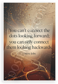 Steve Jobs "You Can't Connect The Dots Looking Forward" Inspirational 12"x18" US Made Poster