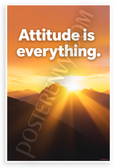 Attitude Is Everything Motivational Sunrise Mountain 12x18 US Made Poster