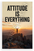 Attitude Is Everything Mountain Sunrise Motivational 12x18 US Made Poster