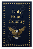 Duty Honor Country Gold Eagle Patriotic 12x18 US Made Poster