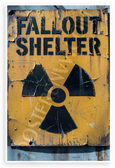 Fallout Shelter Vintage Radiation Sign Cold War 12"x18" US Made Poster