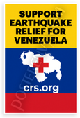 Support Earthquake Relief for Venezuela Charity 12x18 US Made Poster