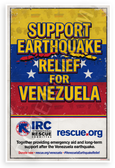 Venezuela Earthquake Relief Support Charity 12x18 US Made Poster