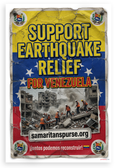 Venezuela Earthquake Relief Support Charity 12x18 US Made Poster
