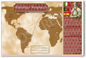 The Expeditions of Explorer Amerigo Vespucci - Social Studies Classroom Poster