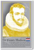 Explorer Sir Henry Hudson - Social Studies Classroom Poster
