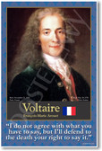 Voltaire - French Philosopher - Social Studies Classroom Poster