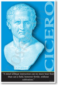 Cicero - A Mind without Instruction - Motivational Poster