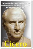 Cicero - Roman Latin Orator - Motivational Poster
