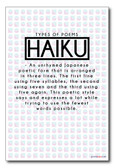 Haiku - NEW Classroom Reading and Writing Poster