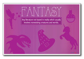 Fantasy - NEW Classroom Reading and Writing Poster