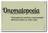 Onomatopoeia - NEW Language Arts Classroom Poster