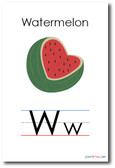 The Letter W - Watermelon Spelling Poster