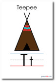 The Letter T - Teepee Spelling Poster