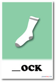 NEW LANGUAGE ARTS POSTER - Sock Missing Letter Exercise - Alphabet POSTER