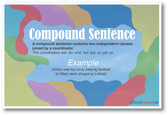NEW Language Arts POSTER - Compound Sentences English Grammar Poster