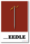 New Classroom Poster - Needle Missing Letter Exercise