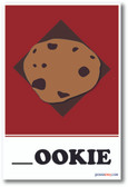 NEW Classroom POSTER - Cookie Missing Letter Exercise