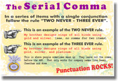 PosterEnvy - The Comma #1 - Punctuation Rocks! - Classroom Grammar Poster