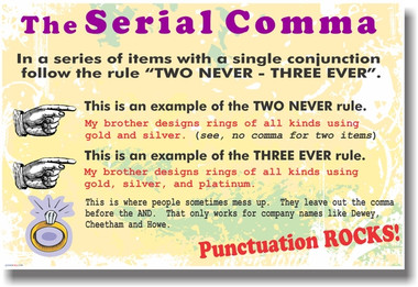 PosterEnvy - The Comma #1 - Punctuation Rocks! - Classroom Grammar Poster