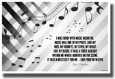 I Was Born with Music Inside Me - Ray Charles - NEW Musician Quote Poster