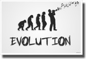 Trumpet Evolution - White - NEW Music Poster