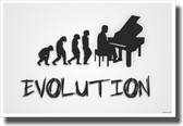 Piano Evolution - White - NEW Music Poster
