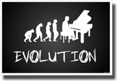 Piano Evolution - Black - NEW Music Poster