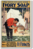 Ivory Soap - It Floats - NEW Vintage WWI Poster