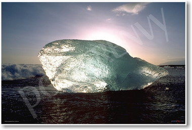 Iceberg Ice Melting Global Warming Climate Change Ecology Poster
