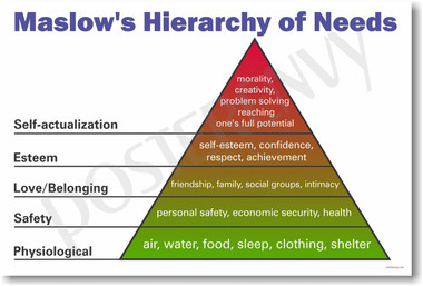 PosterEnvy Exclusive Maslow's Hierarchy of Needs Poster