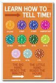 Learn How To Tell Time 2 - NEW Classroom Science Poster