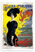 Sappho Opera Comique Emma Calve Vintage Theatre 12x18 US Made Poster
