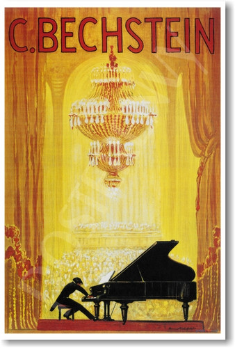 Advertisement Poster for German Piano Manufacturer C Bechstein - 1920