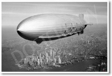 USS Macon 1933 Flying Over NY