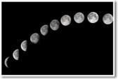 Moon Phases at Night - NEW Astronomy Science Poster