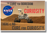 NASA Mars Rover The Cure For Boredom Is Curiosity NEW Classroom Science Space Poster