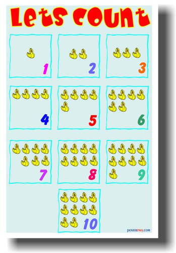 Counting Numbers Ducks - Let's Count - Classroom Math PosterEnvy Poster (ms002) 