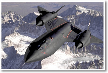SR-71 Blackbird Spy Plane - Aviation Military Poster (mi039)