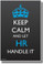 Keep Calm and Let HR Human Resources Handle It - Blue British Royal Crown Parody Funny PosterEnvy Poster