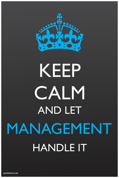 Keep Calm and Let Management Handle It - NEW Humor Poster 