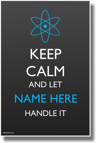 PosterEnvy custom Keep Calm Science Poster