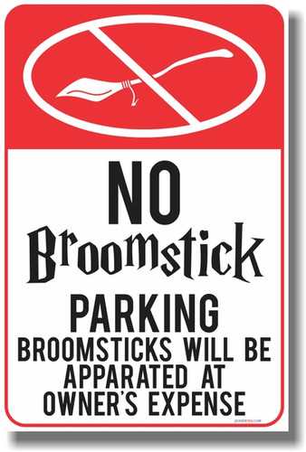 PosterEnvy - No Broomstick Parking - NEW Magic Humor Poster 