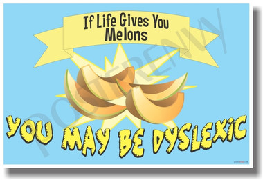 If Life Gives You Melons, You May Be Dyslexic - NEW Humor PosterEnvy Poster