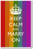 Keep Calm and Marry - On Muted Flag - NEW Humor Poster