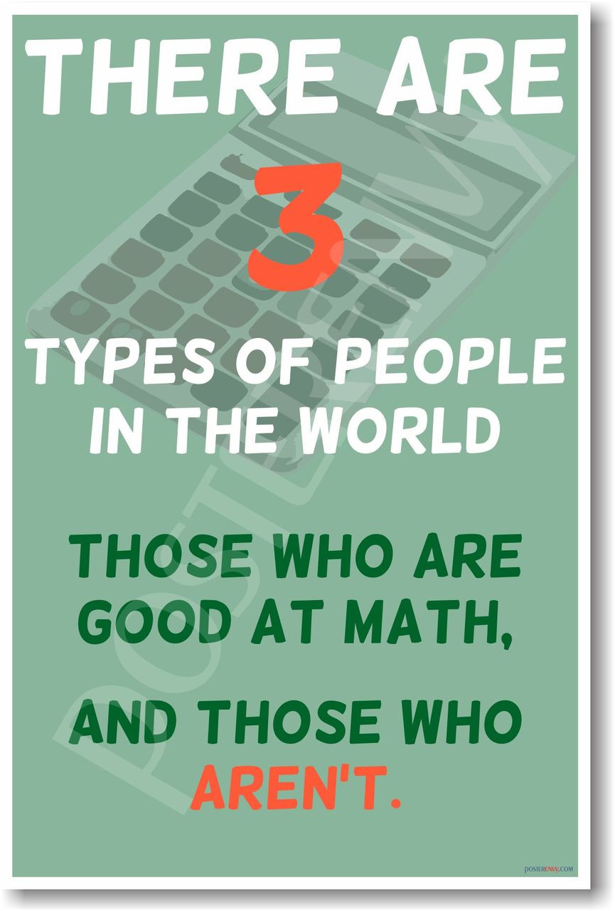 There Are 3 Types Of People New Funny Humor Math Joke Poster