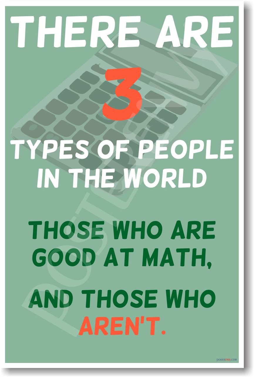 PosterEnvy - There are 3 Types of People - NEW Funny Humor Math Joke POSTER  (hu259)