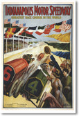 Indianapolis Motor Speedway 1909 - NEW Vintage Reprint Poster