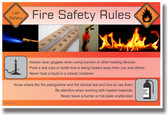 NEW HEALTH Safety Cautionary POSTER - Fire Safety Rules