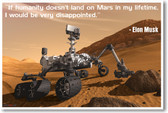 "If Humanity Doesnt Land on Mars..." - Elon Musk - NEW Famous Person Poster